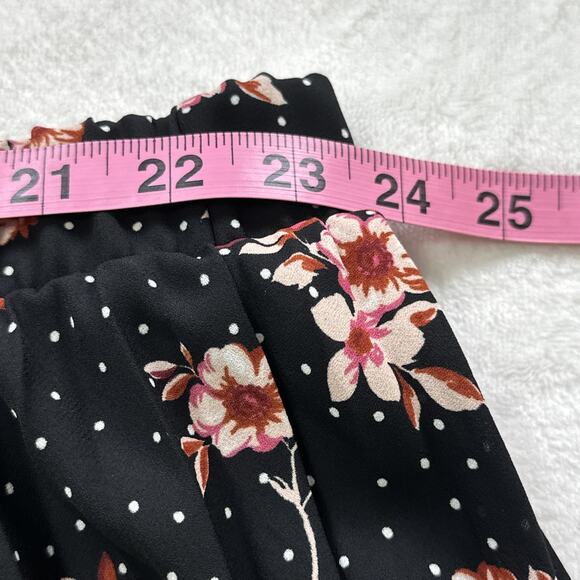Marybelle Pleated Skirt Plus Size 4X Black Red Floral Knee Length Made USA NEW - Picture 11 of 13